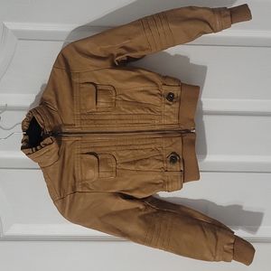 Girls joujou faux leather jacket